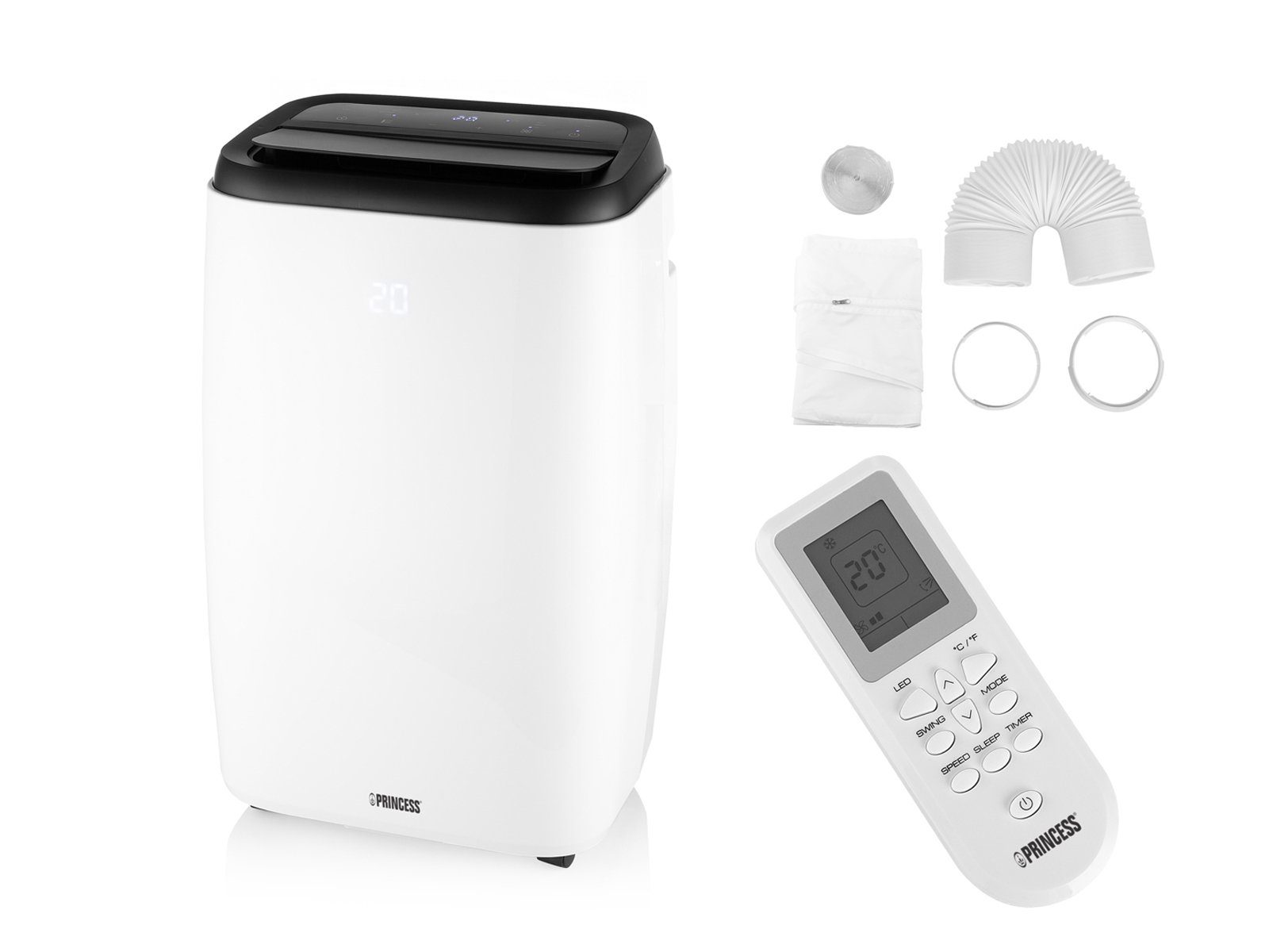 PRINCESS Klimagerät, Mobiles Klima Standgerät, Smarte Klimaanlage 9000BTU - Luftkühler