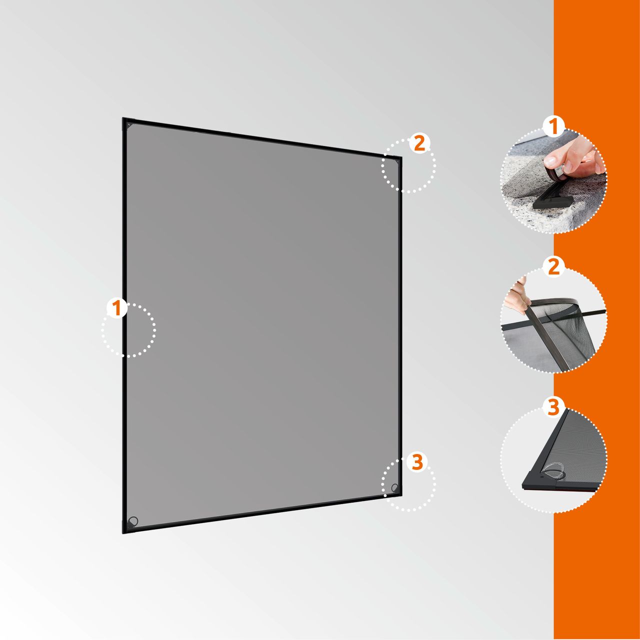 Powertec Magnetfenster 100x120cm anthrazit