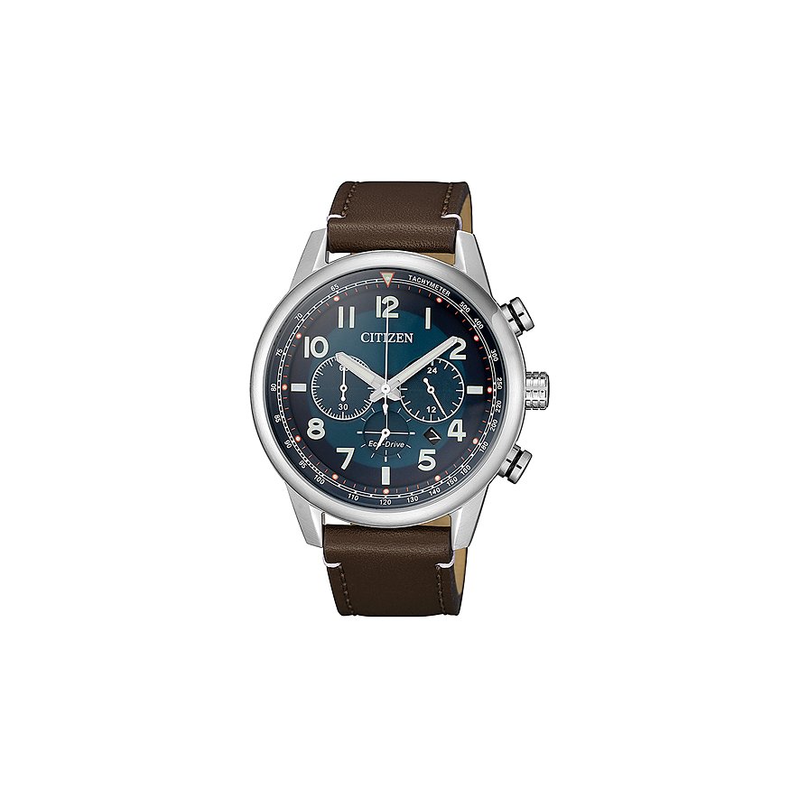 Citizen Chronograph Eco Drive Leder