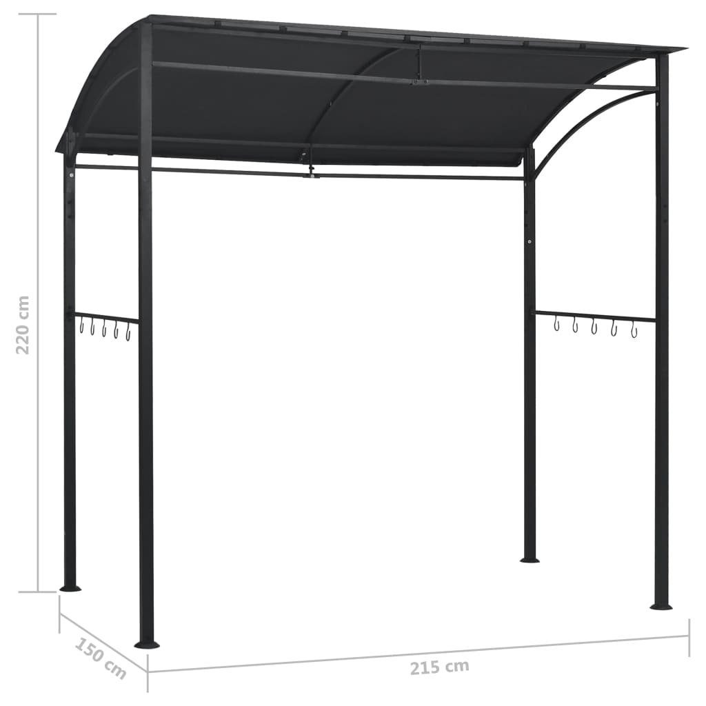 DOTMALL Grillpavillon aus massivem Stahl Grillpavillon mit Flammenschutzdach 215x150x220 cm