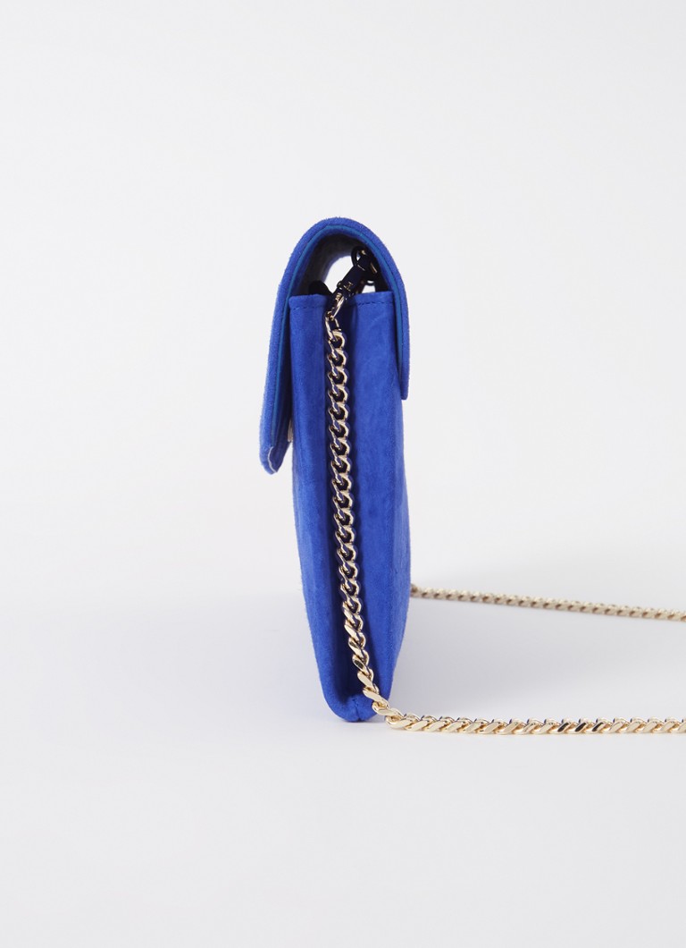 LKBennett Layla velúr clutch levehető vállpánttal