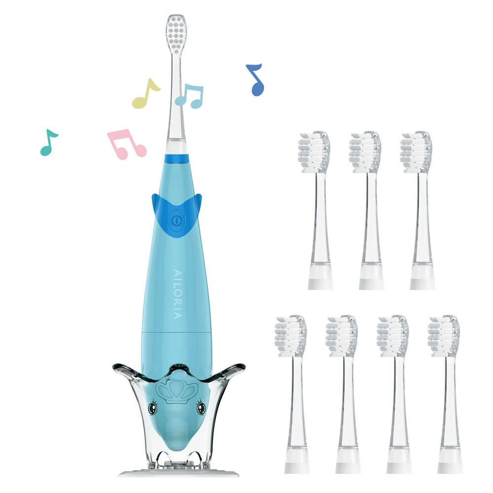 ailoria personal care BUBBLE BRUSH Set Brosse à dents électrique pour enfants à technologie sonique