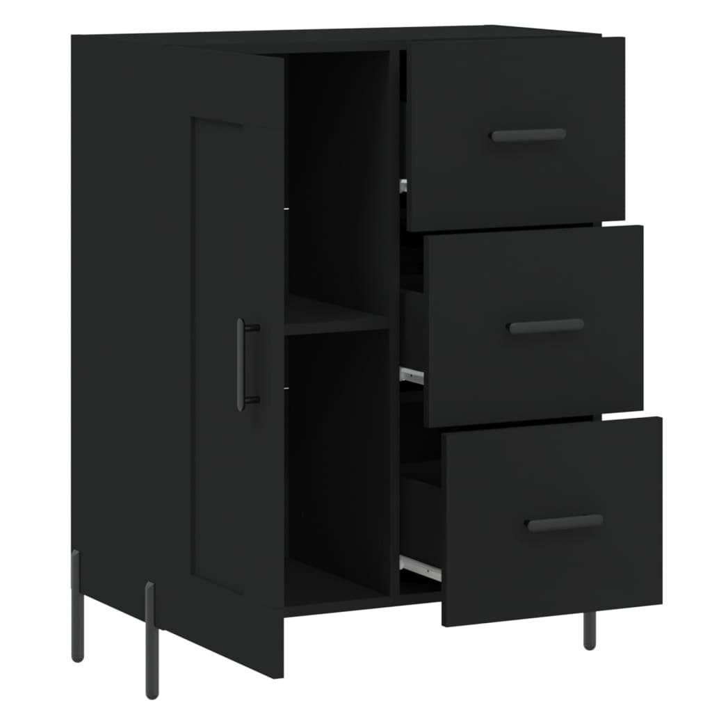 vidaXL Sideboard Sideboard Schwarz 69,5x34x90 cm Holzwerkstoff (1 St)