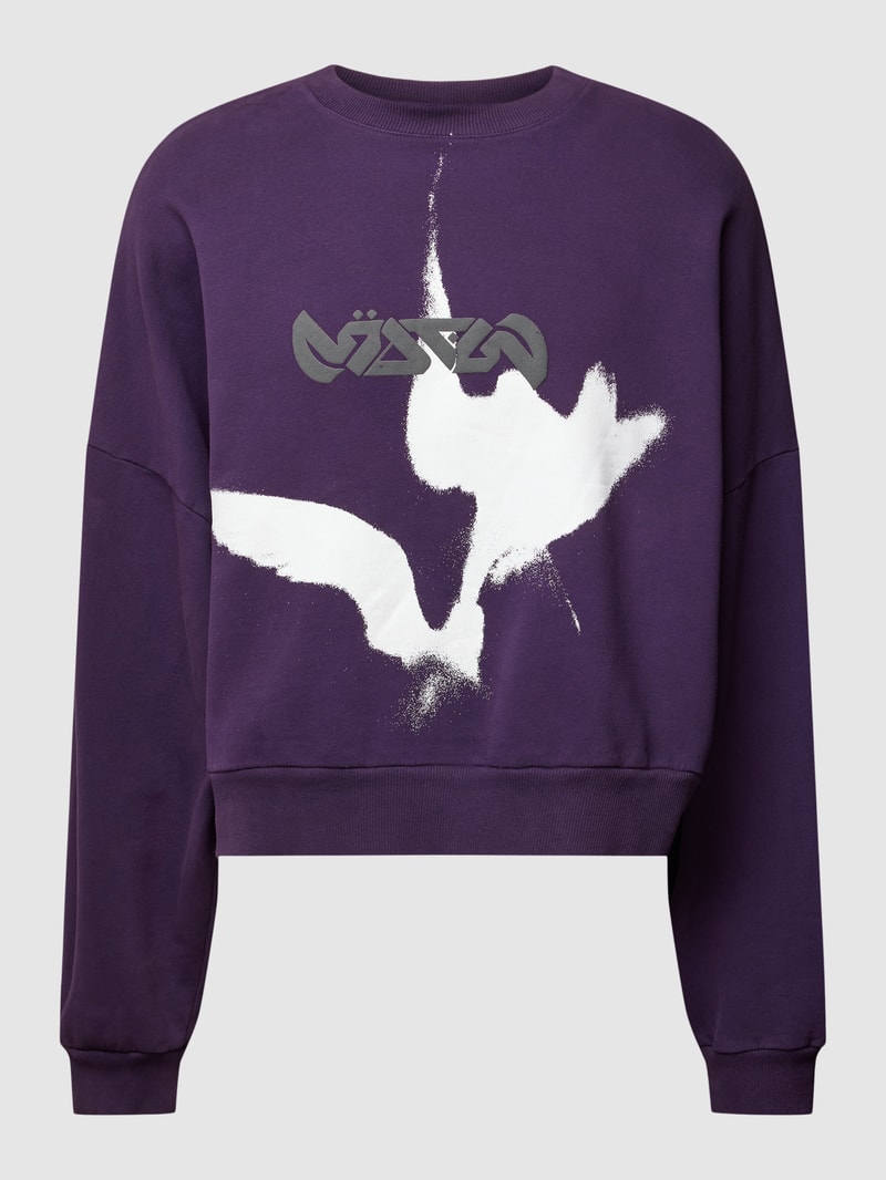 Sweatshirt mit Motiv-Print - MATW X REVIEW in lila