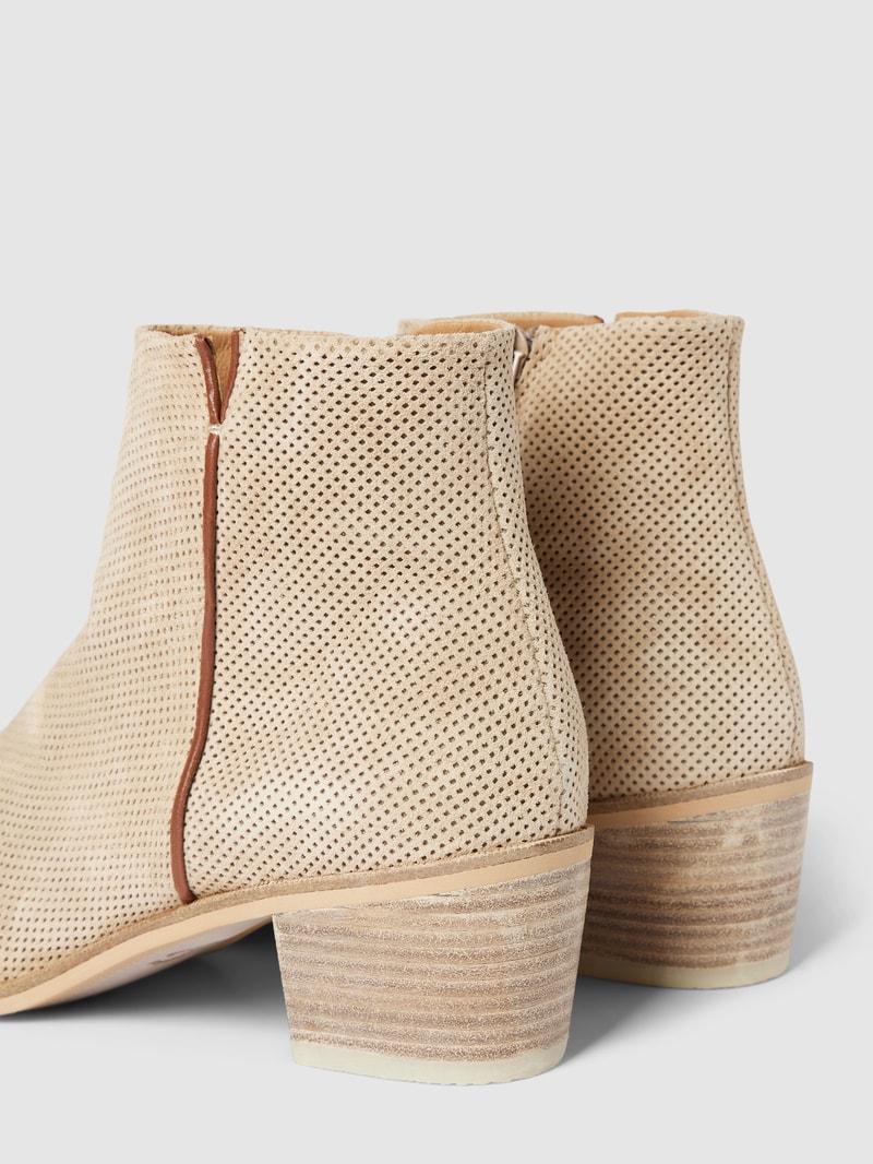 Stiefeletten mit Strukturmuster in sand