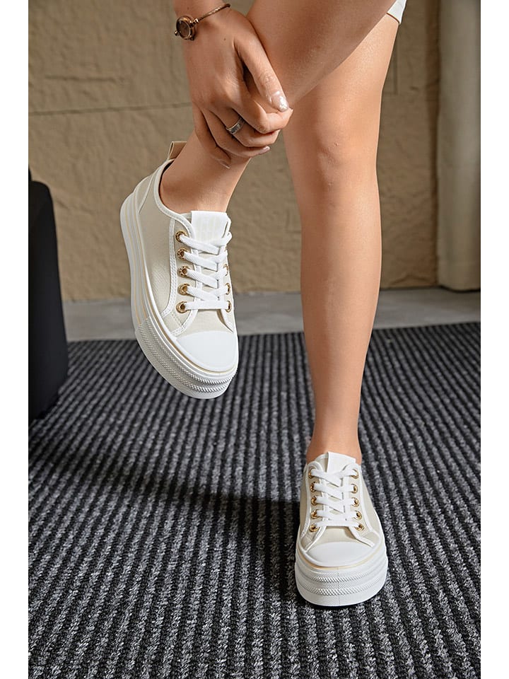 Sixth Sens Sneakers in Beige/ Weiß günstig kaufen