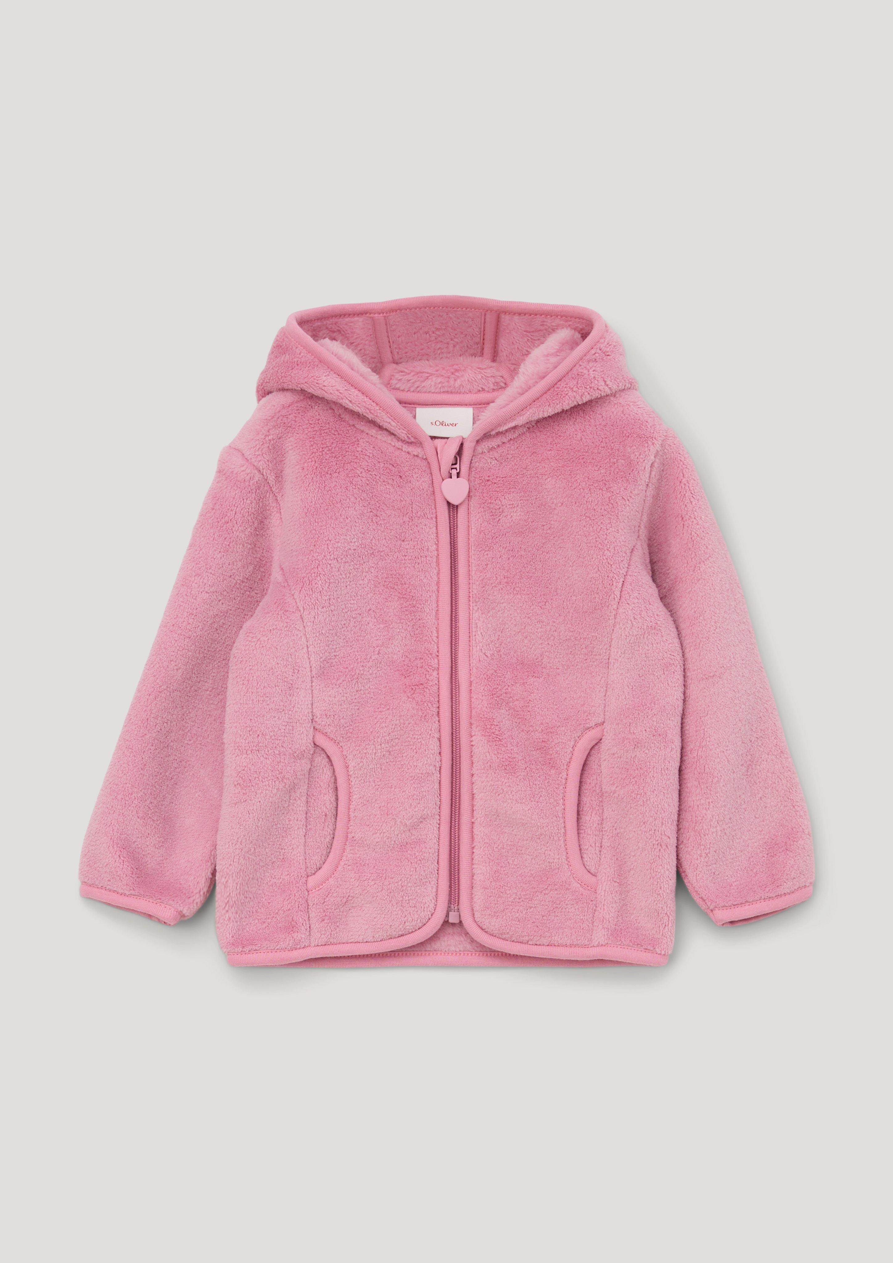 Kapuzenjacke aus Teddyplüsch  2133203-4350