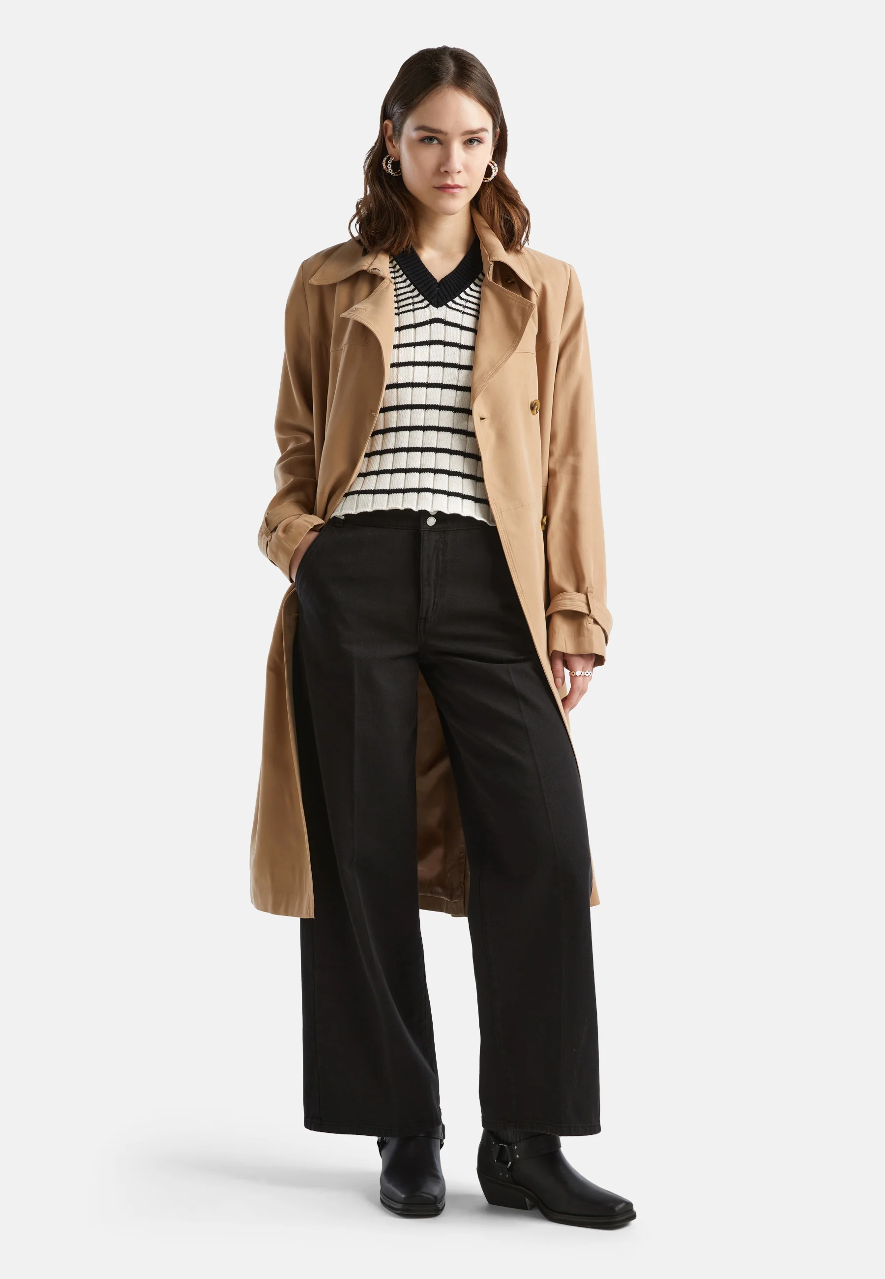 Gabardina cruzada United Colors of Benetton