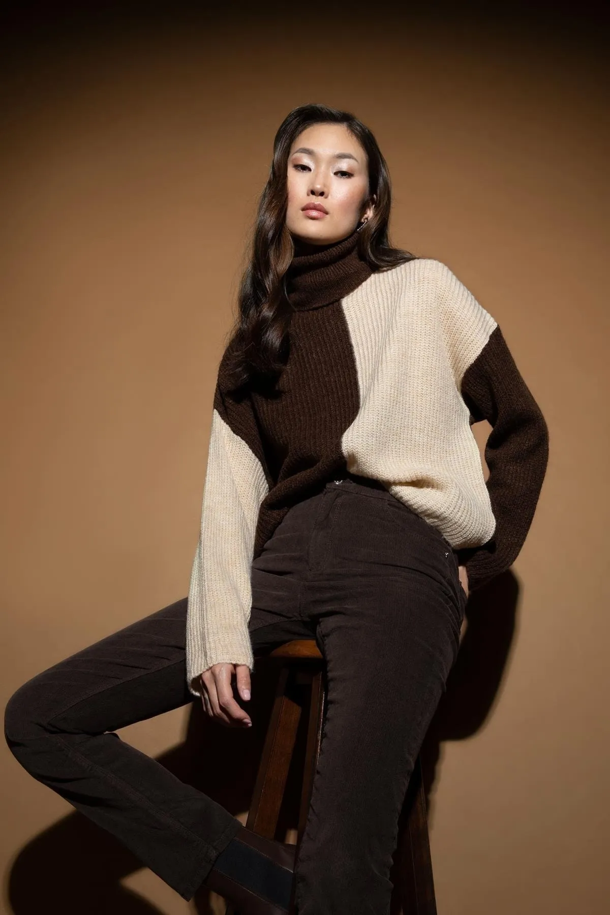 DeFacto  Relax-Fit-Pullover aus Selanik-Stoff mit halbem Rollkragen