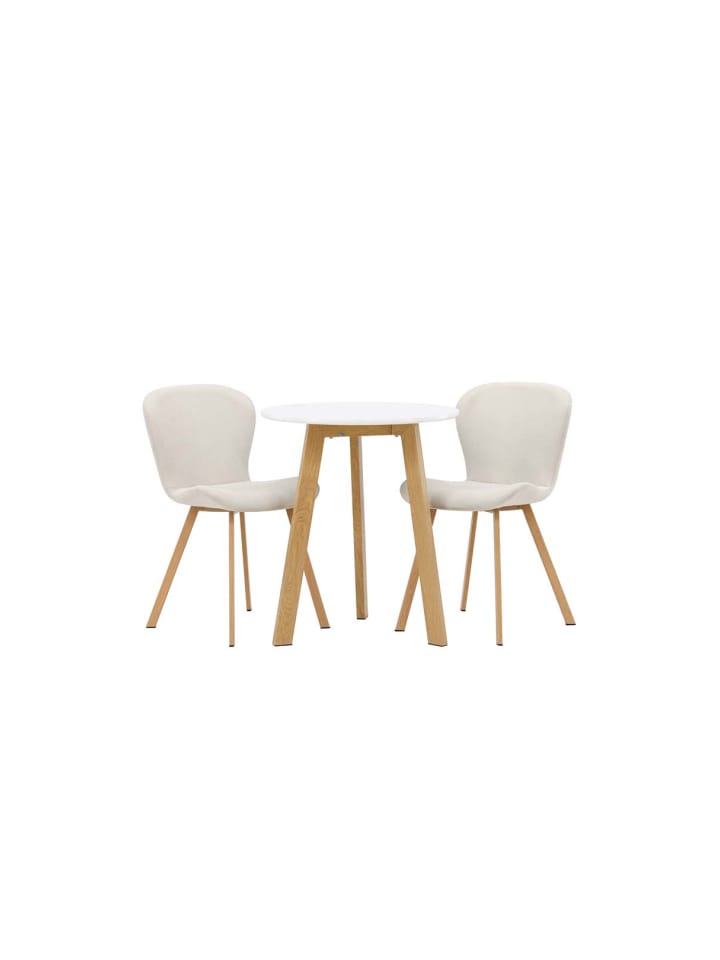ebuy24 Essgruppe Leonora 5 (3-teilig) Weiß 65 x 65 cm günstig kaufen onesize