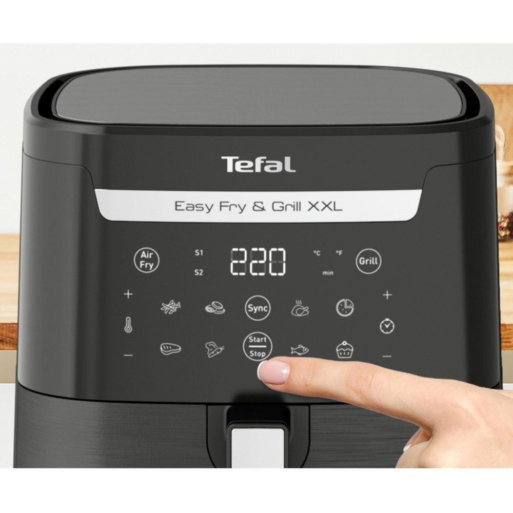 Tefal Heißluftfritteuse EY8018 Easy Fry & Grill XXL - Heißluftfritteuse - schwarz, 1830 W