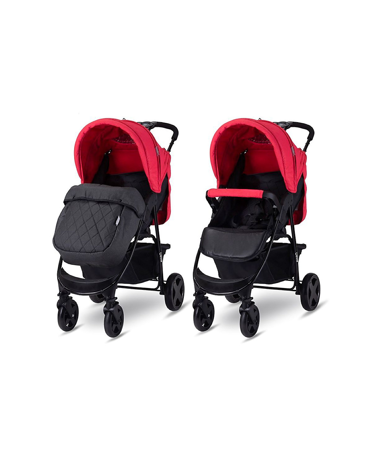 Kinderwagen Olivia Basic Fußsack, faltbar, schwenkbare Vorderräder, Korb Buggys