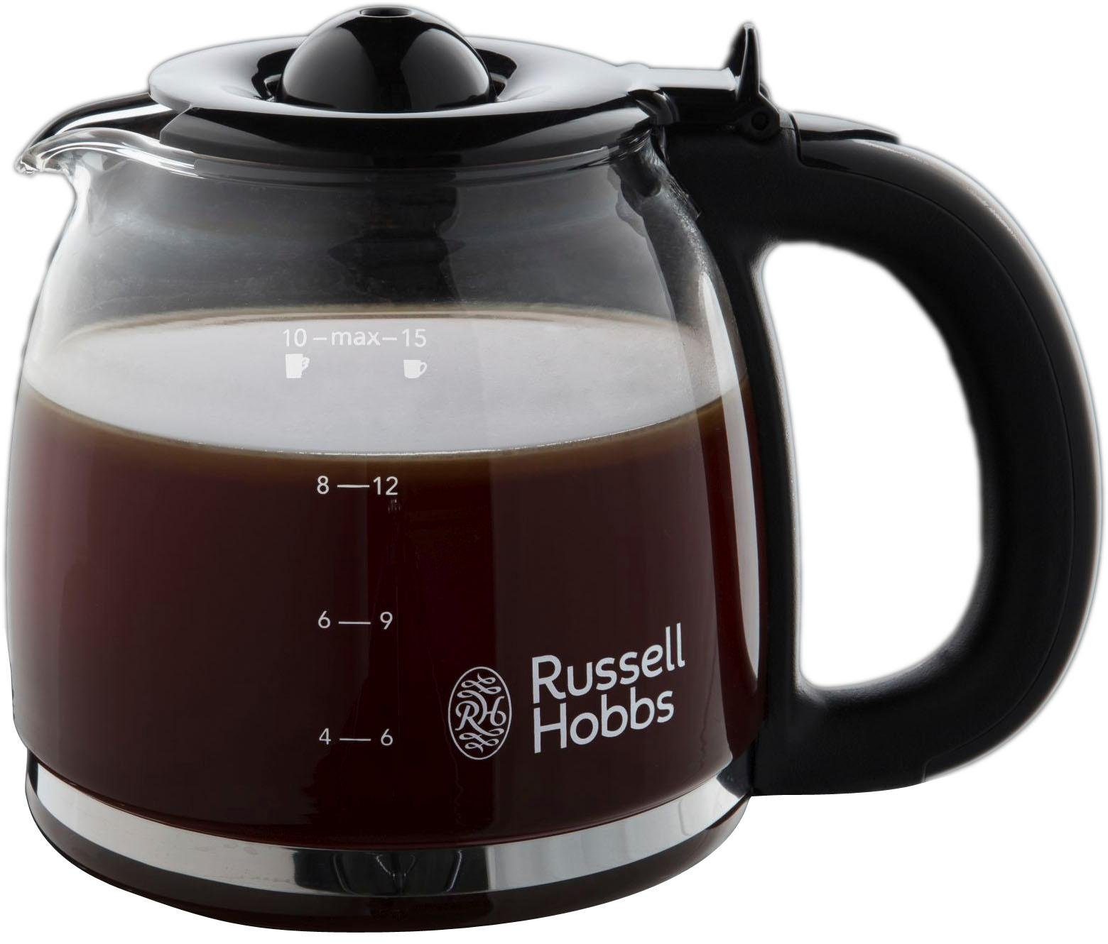 RUSSELL HOBBS Filterkaffeemaschine Adventure 24010-56, 1,25l Kaffeekanne, Papierfilter 1x4, mit Glaskanne, 1100 Watt, Edelstahl gebürstet