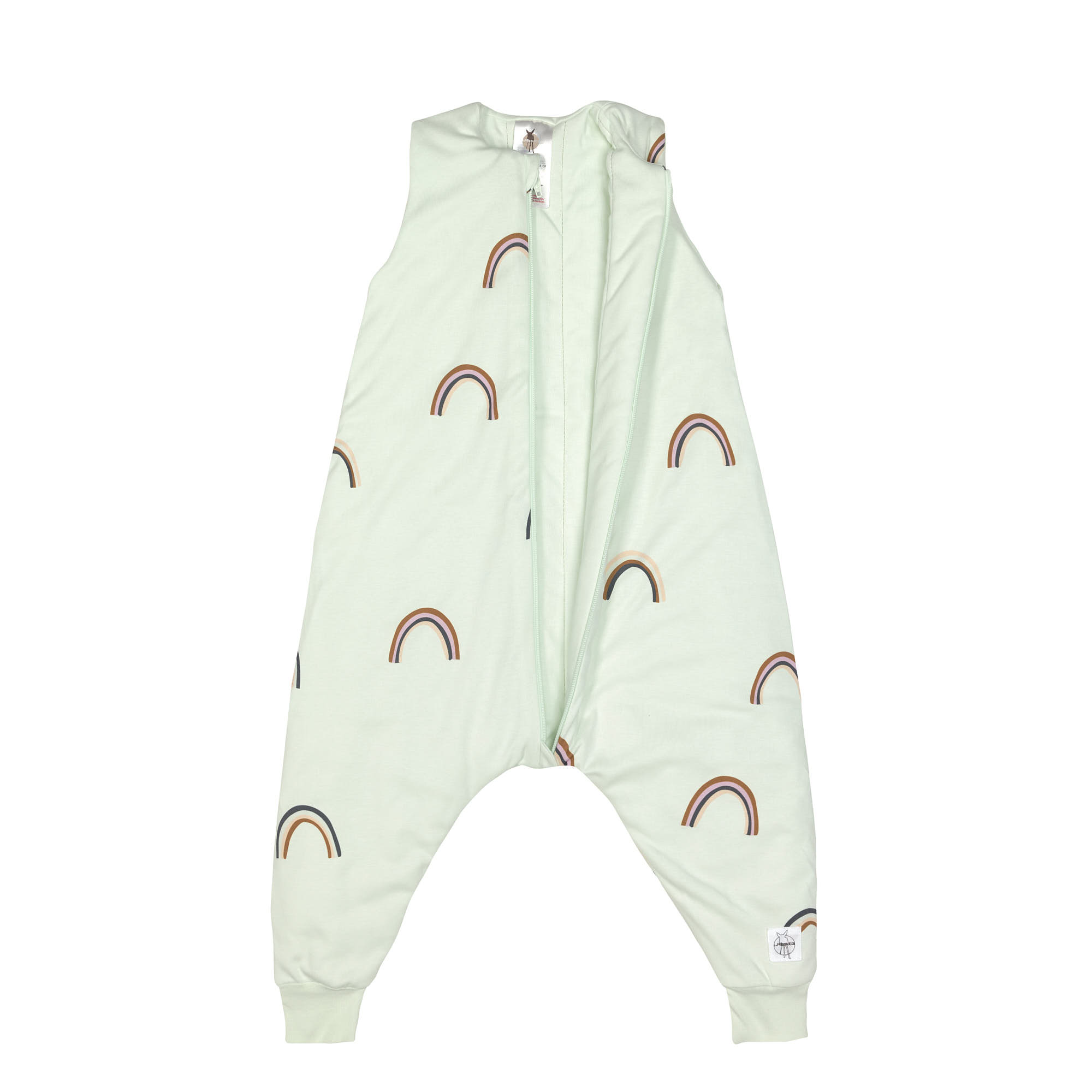 Kinder Schlafoverall 2,5 TOG - Regenbogen, Mint