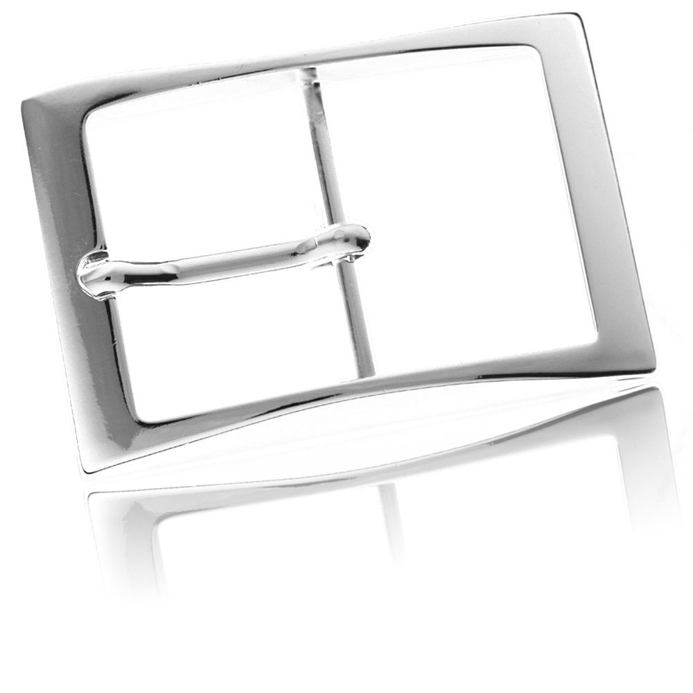 FREDERIC HERMANO Gürtelschnalle 40mm Zamak Silber - Buckle Edges - 332407500020