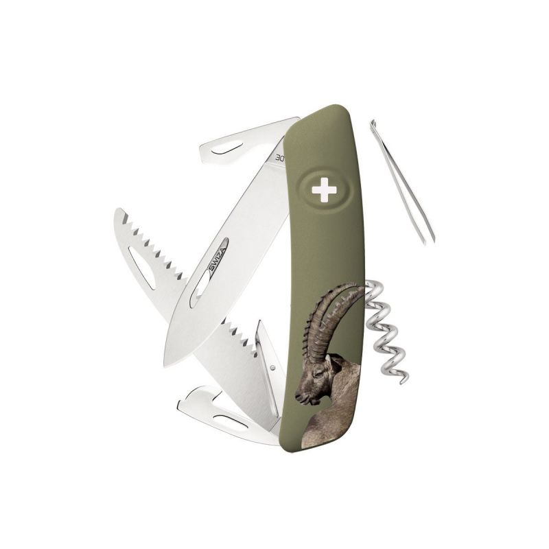 Swiza D05 Hunting Ibex Olive, Schweizer Taschenmesser made in Swiss
