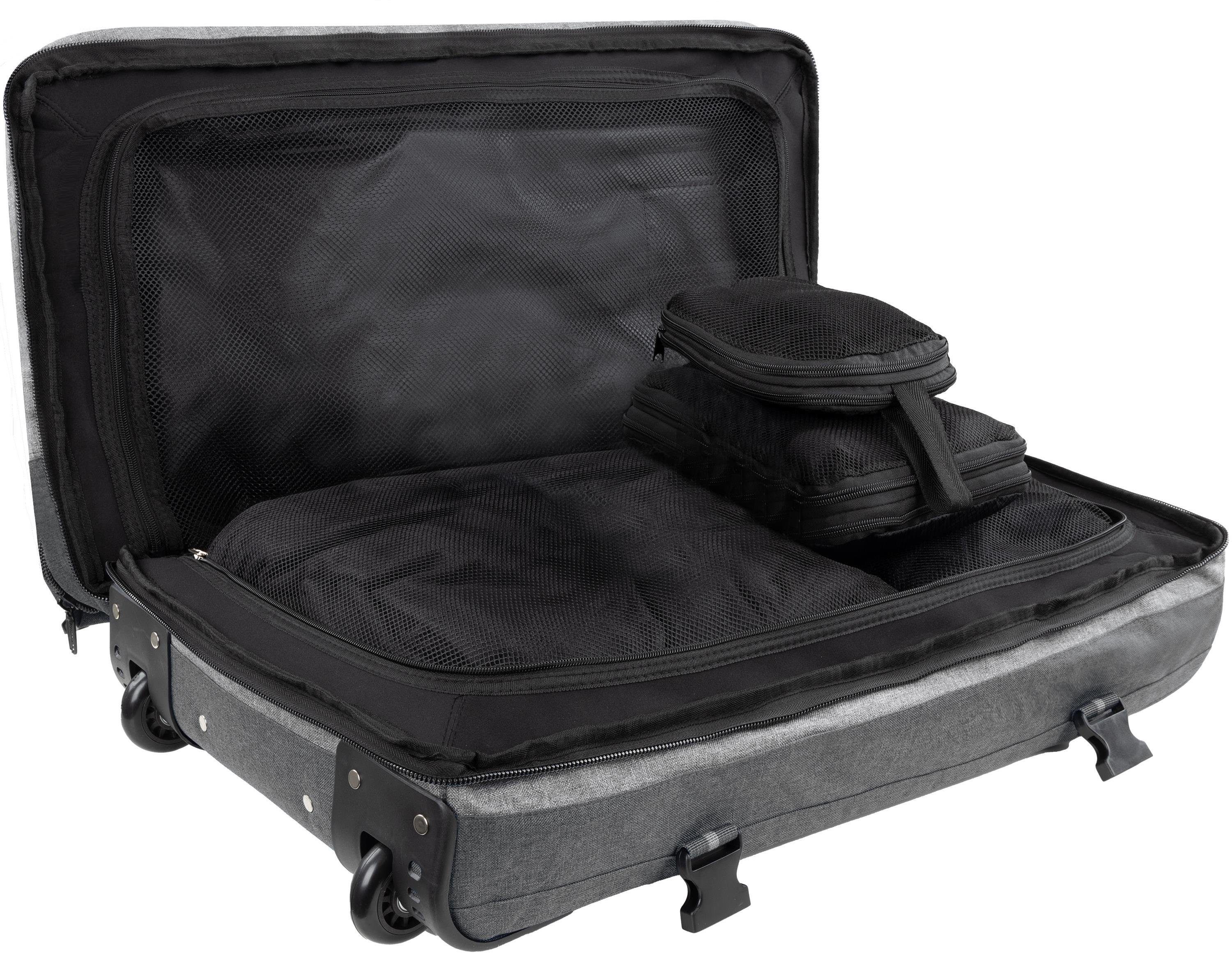 normani Reisetasche Reisetasche 125 L mit 4 Kleidertaschen Aurori 125, Große Reisetasche mit Rollen