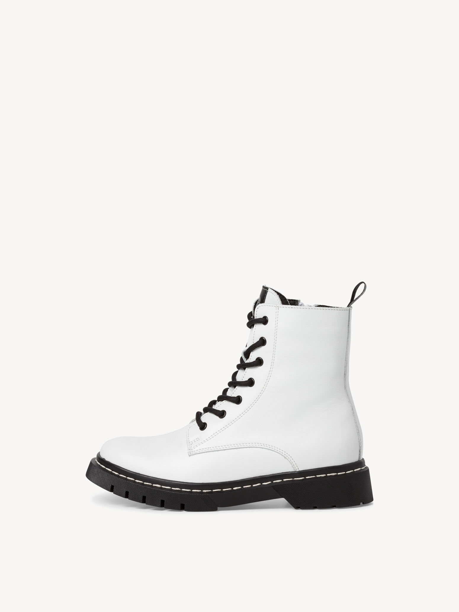 Bottine en cuir - blanc