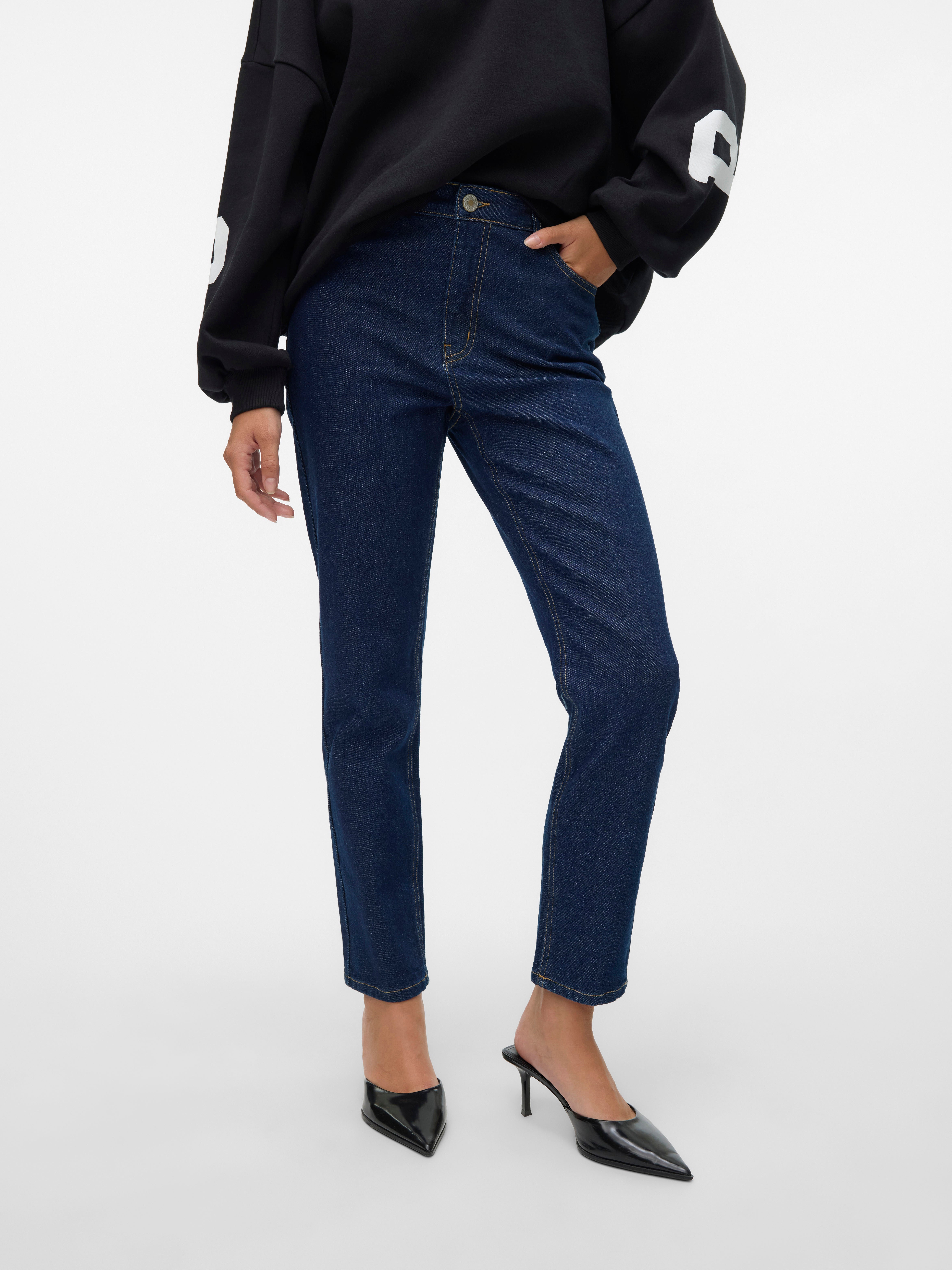 VMBRENDA Hohe Taille Gerade geschnitten Jeans