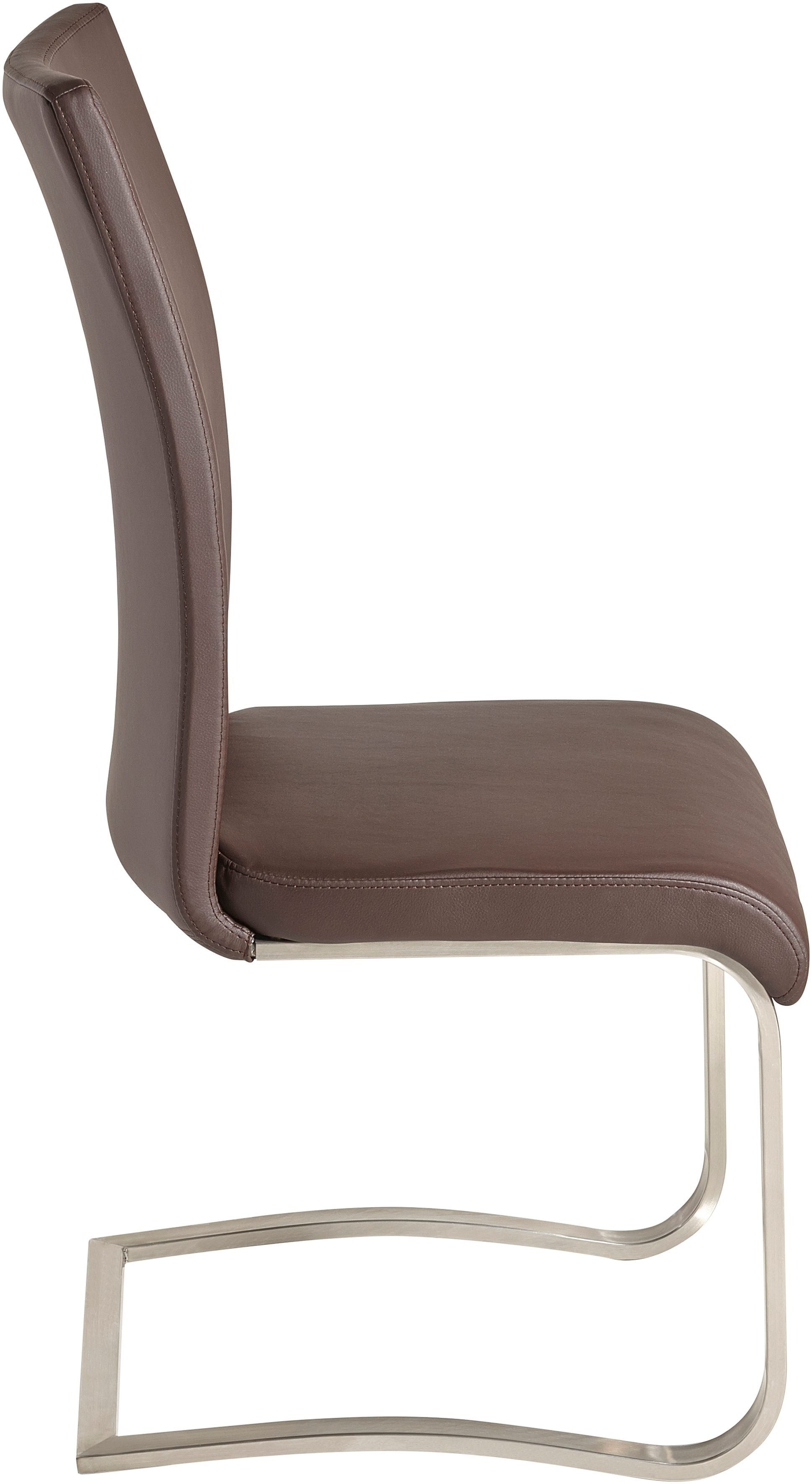 MCA furniture Freischwinger Arco (Set, 2 St), Stuhl mit Echtlederbezug, belastbar bis 130 Kg