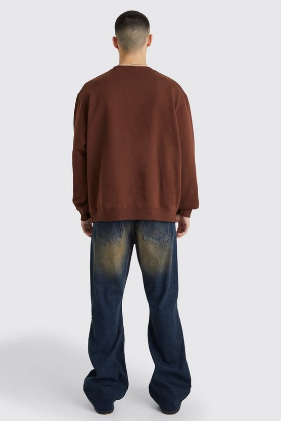 Oversize Sweatshirt mit Totenkopf-Print