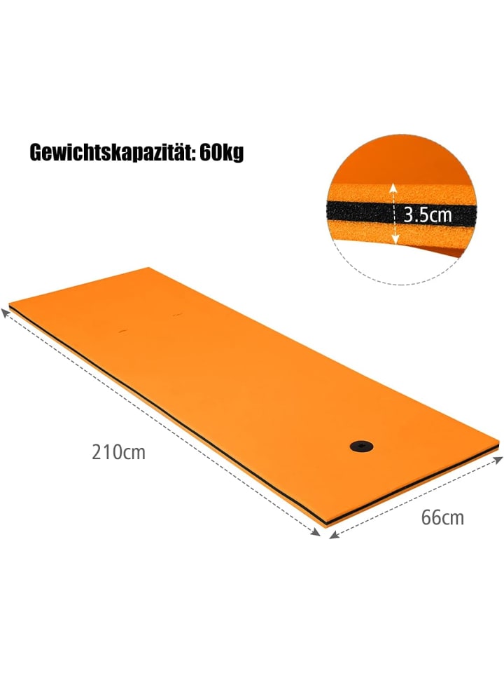 COSTWAY Schwimmmatte 210x66cm in Orange günstig kaufen onesize
