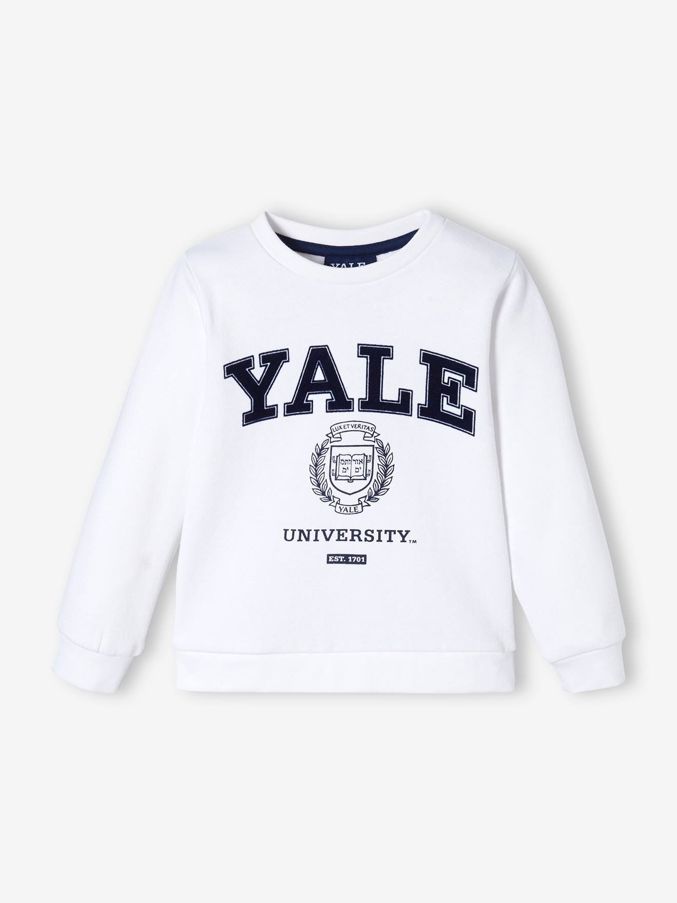 Sweat fille Yale® blanc