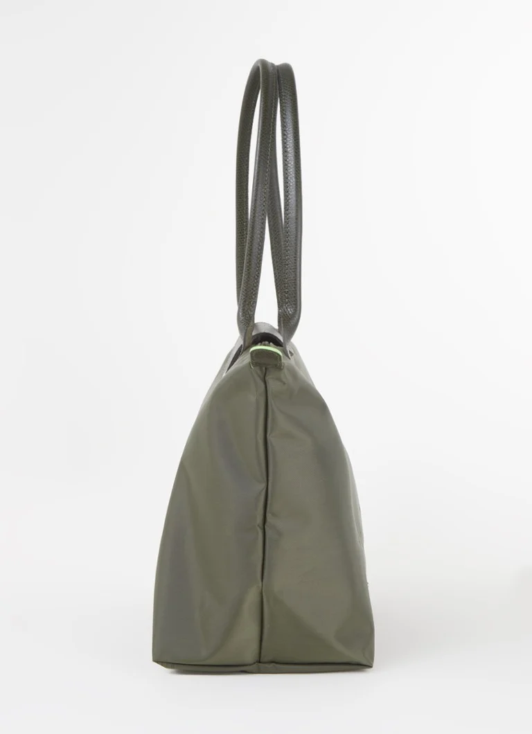 Longchamp Le Pliage Vihreä olkalaukku L nahkayksityiskohdilla