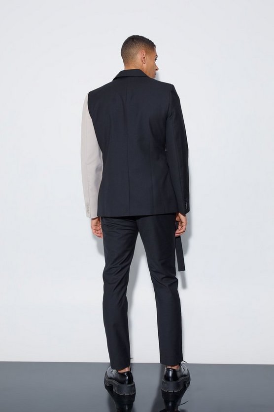 Slim-Fit Anzughose mit Seitenstreifen
