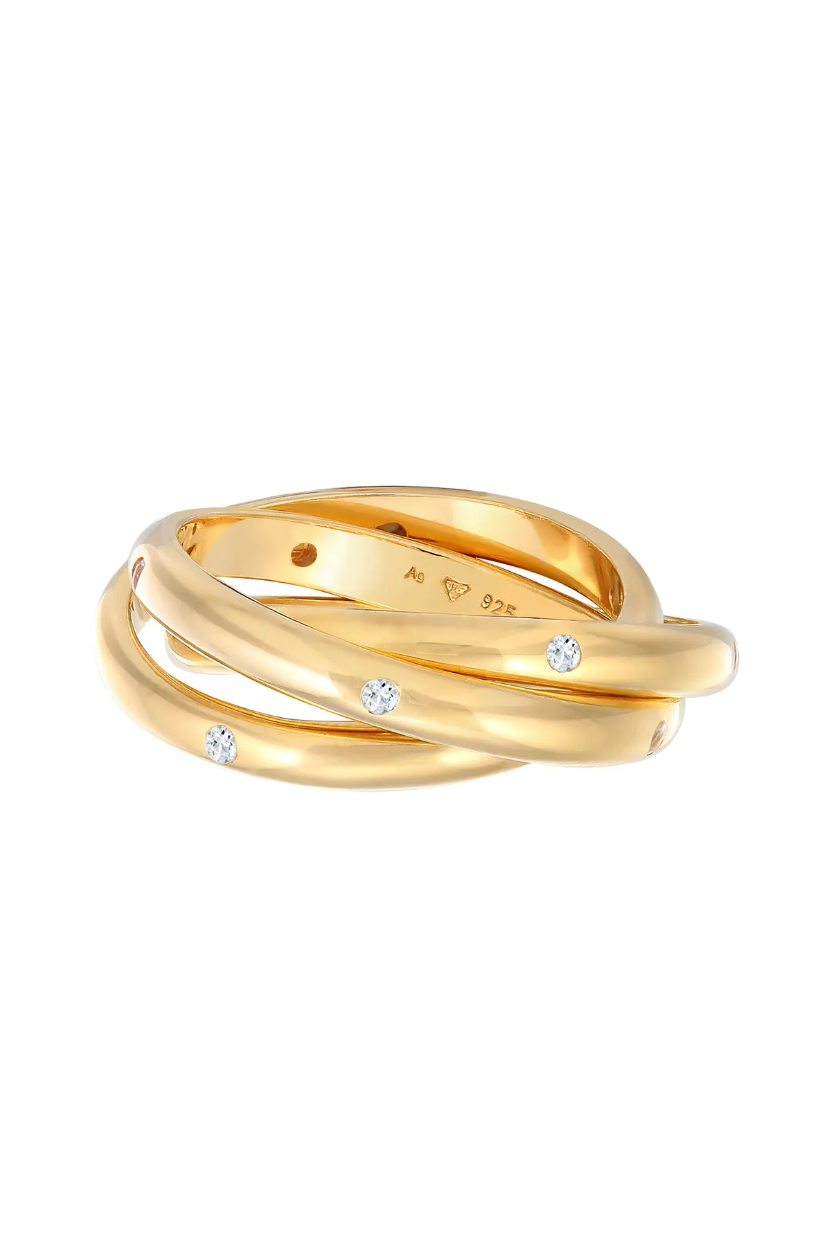 ELLI  Ring Wickelring Trio Basic Zirkonia 925 Silber