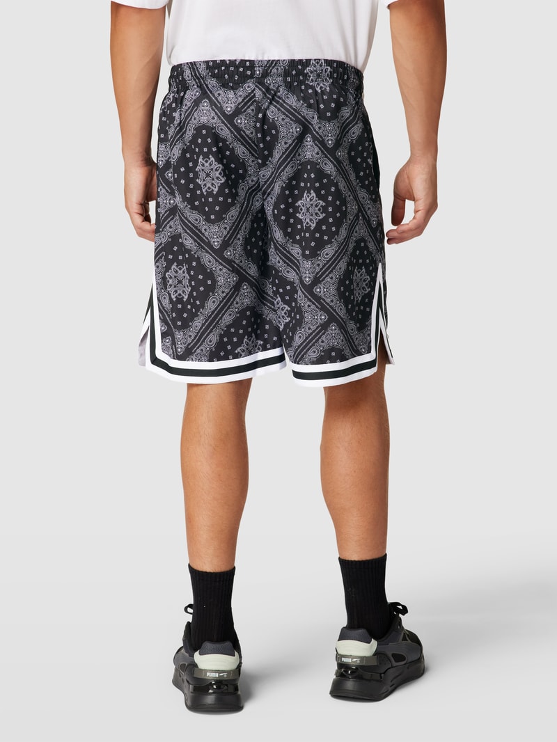 Bermudas mit Allover-Muster in black