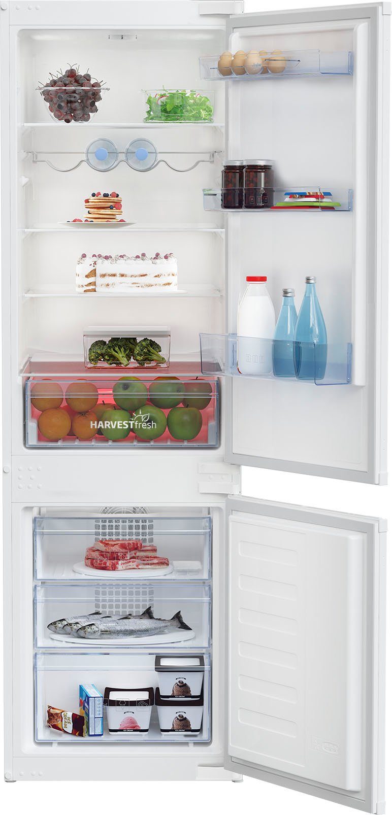 BEKO Einbaukühlgefrierkombination BCHA275K4SN, 177,5 cm hoch, 54 cm breit