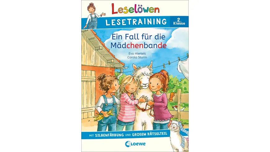 Leselöwen Lesetraining 2. Klasse - Ein Fall für die Mädchenbande mit Silbenfärbung und großem Rätselteil