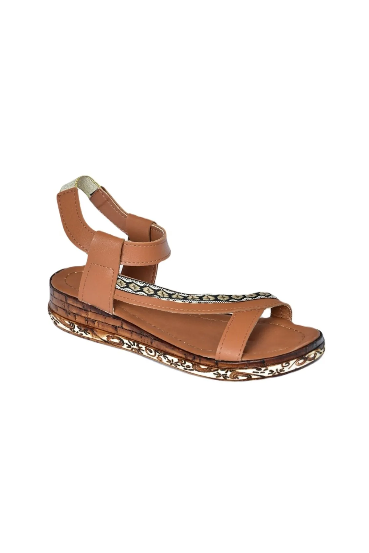 Fox Shoes  Hellbraune Damensandalen F288091009