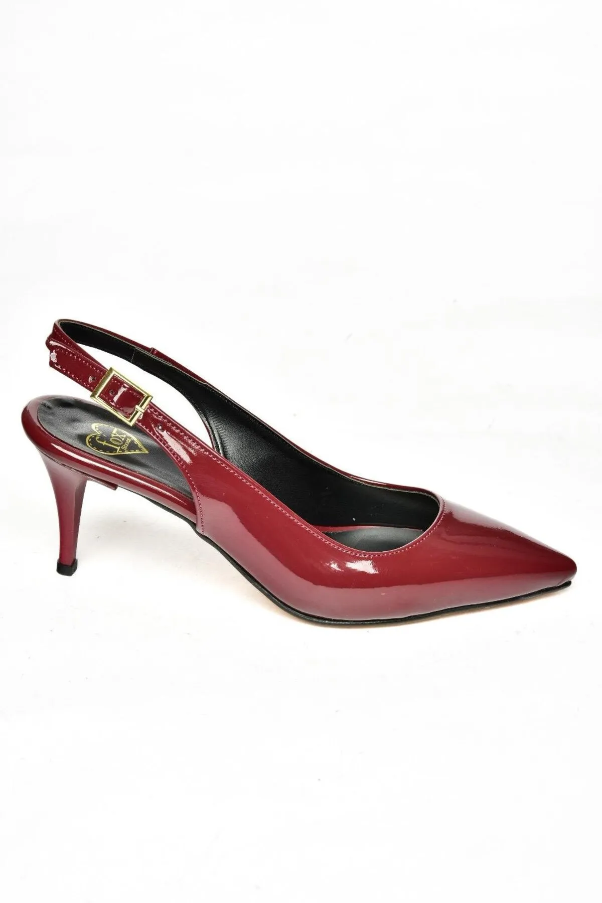Fox Shoes  S726566008 Weinrote Damenschuhe aus Lackleder mit dünnem Absatz
