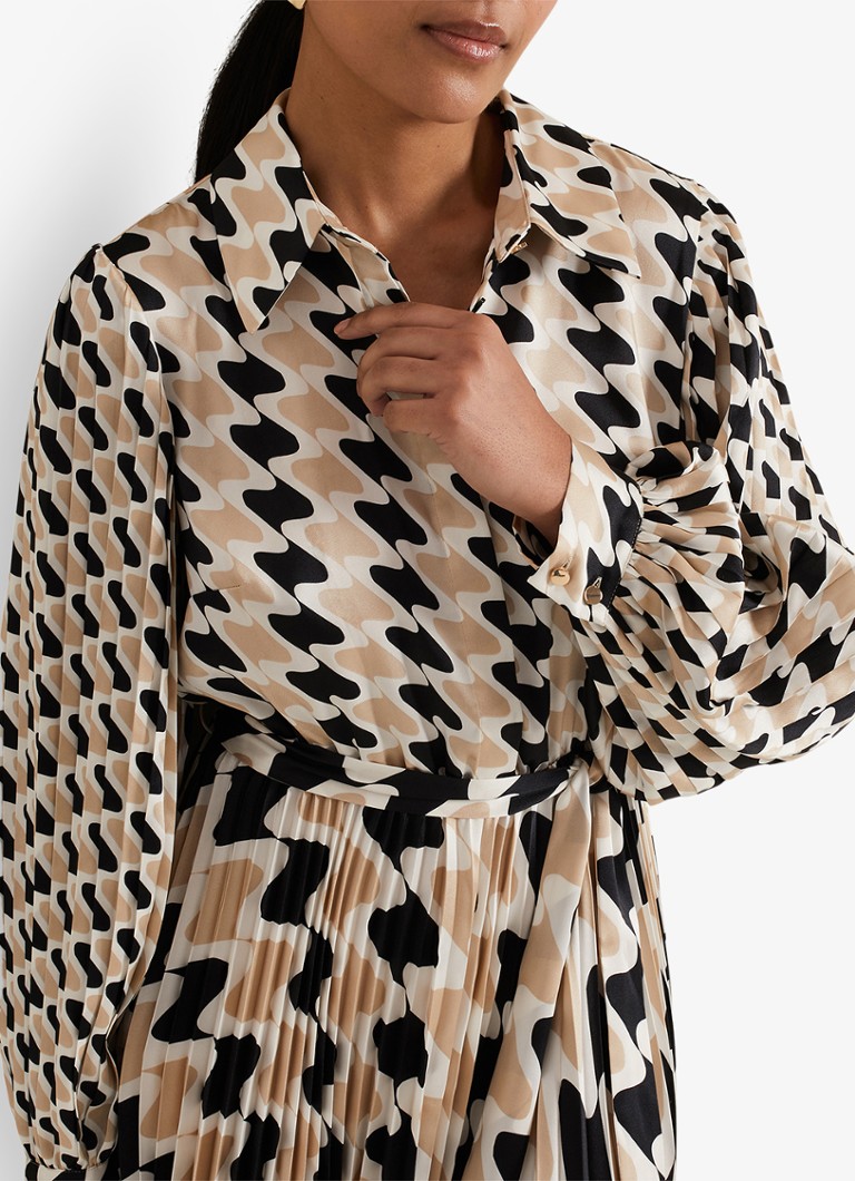 Bluza midi kroja Phase Eight Petite Lyric s grafičkim dizajnom i pletivom