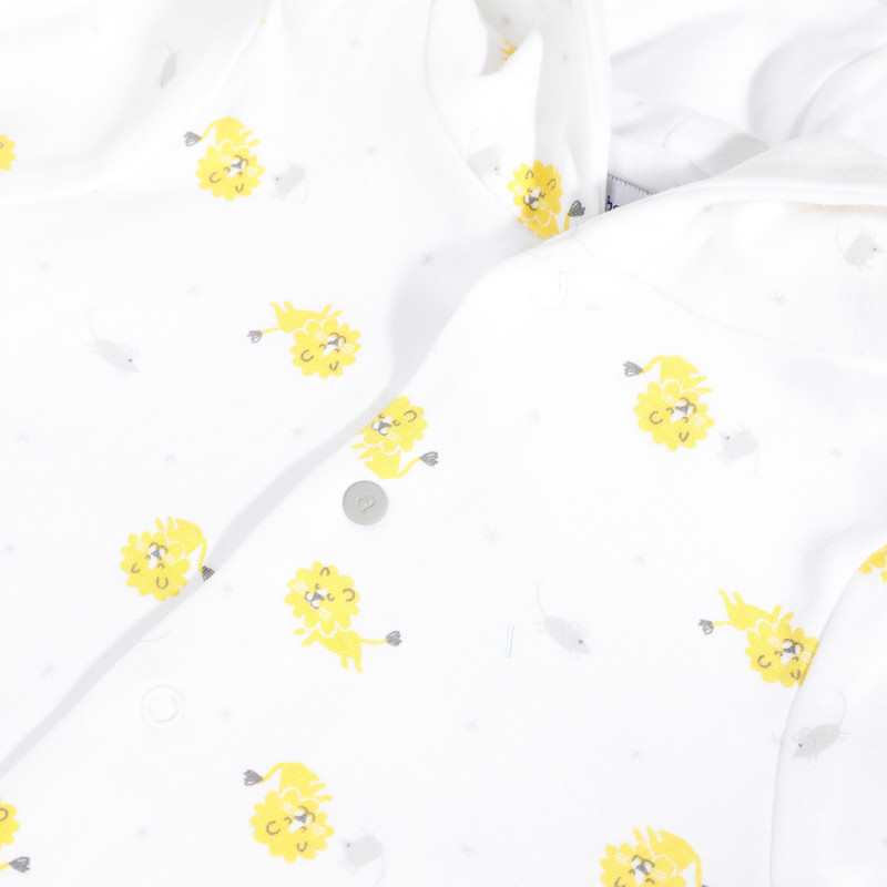 Manteau blanc ouatiné imprimé lions naissance Absorba