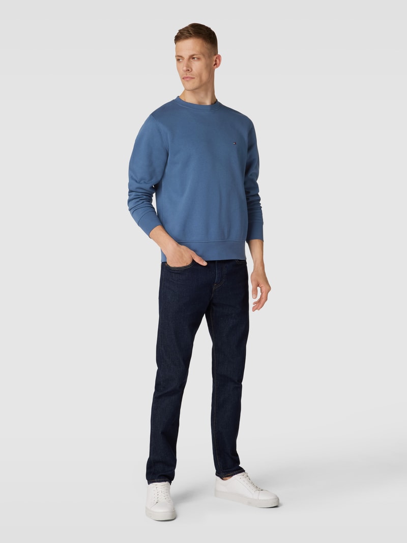 Sweatshirt mit Label-Stitching c in jeans