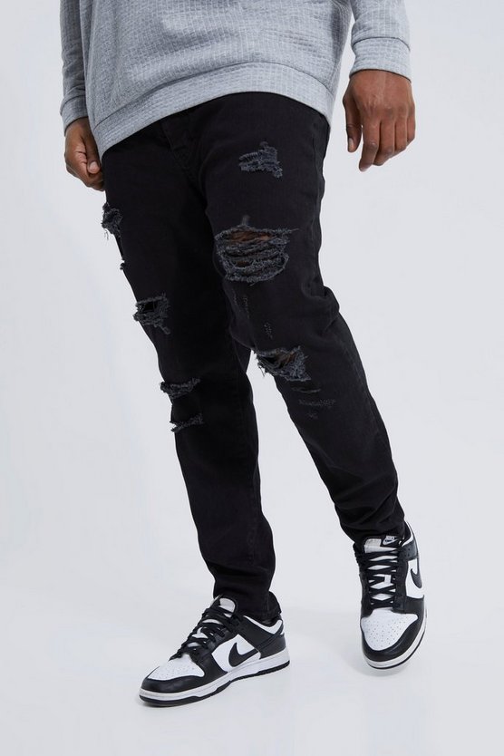 Plus Skinny Stretch Jeans mit Rissen