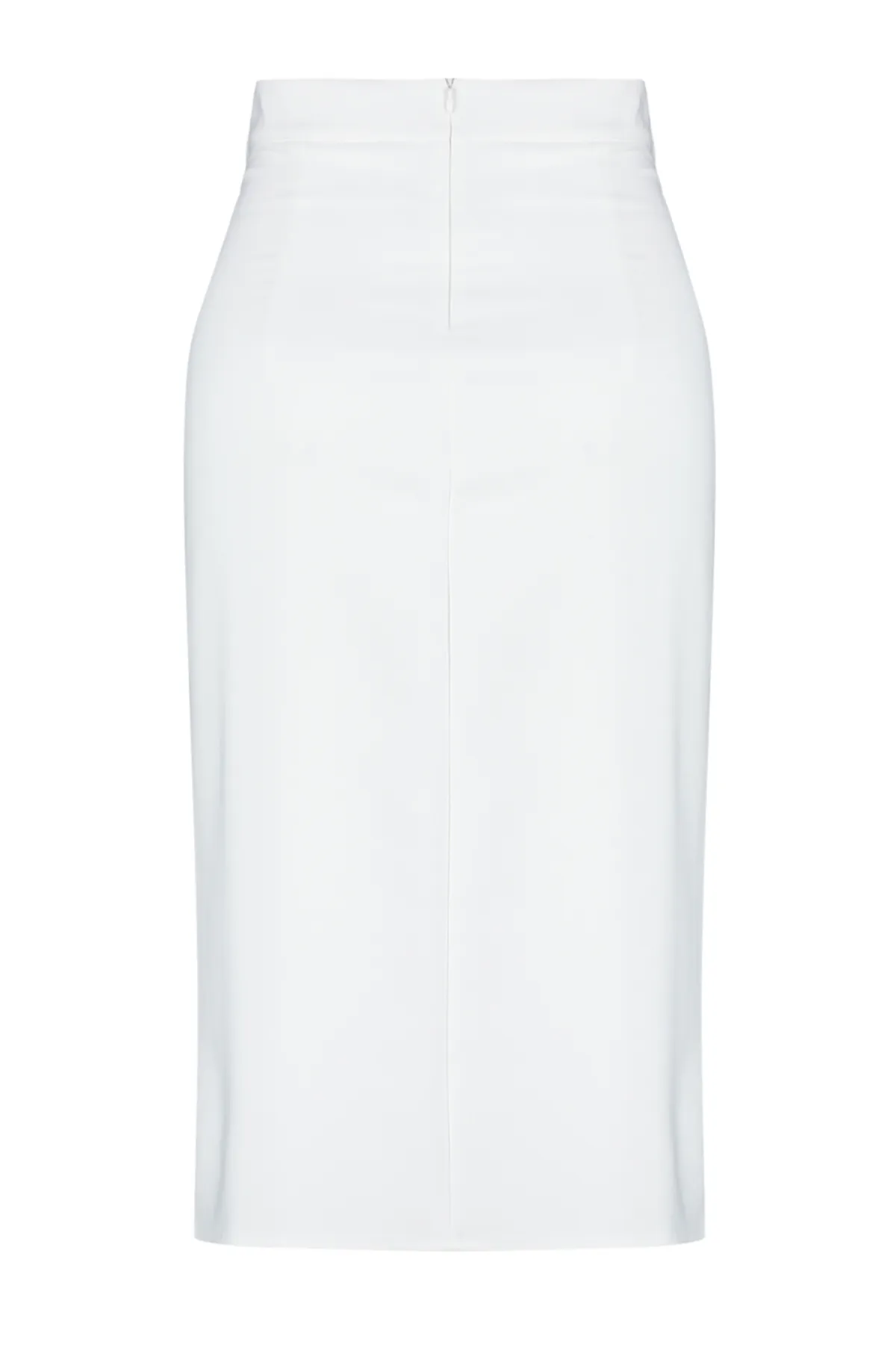 Trendyol Curve  Weißer, gewebter Braut-Bleistiftrock mit hoher Taille TBBSS24AZ00036