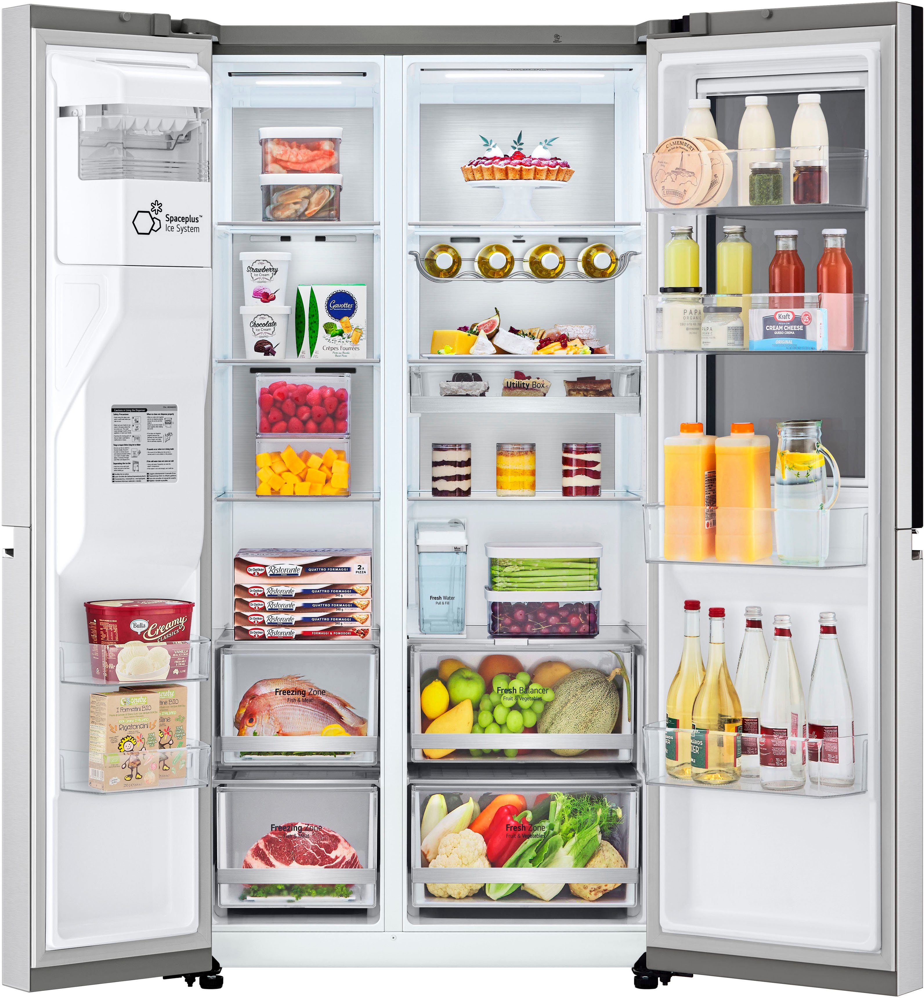 LG Side-by-Side GSXV91BSAF, 179 cm hoch, 91,3 cm breit, InstaView™