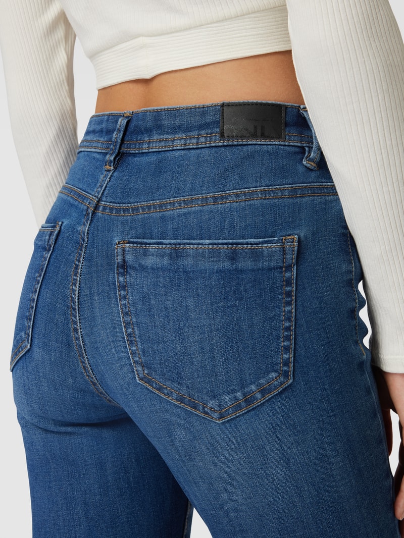 Skinny Jeans im Destroyed-Look Modell 'WAUW' in dunkelblau
