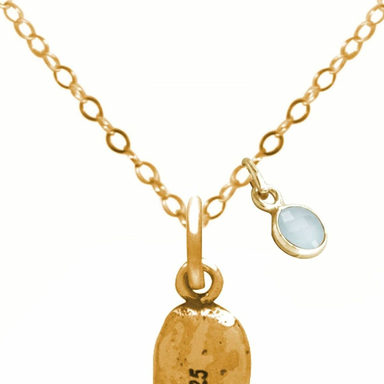 Kette mit Anhänger 'Kaffeebohne Chalcedon'