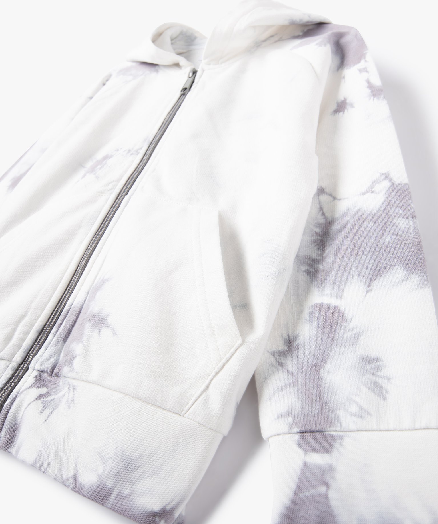Sweat Garçon à capuche zippé imprimé esprit tie and dye imprime | GEMO