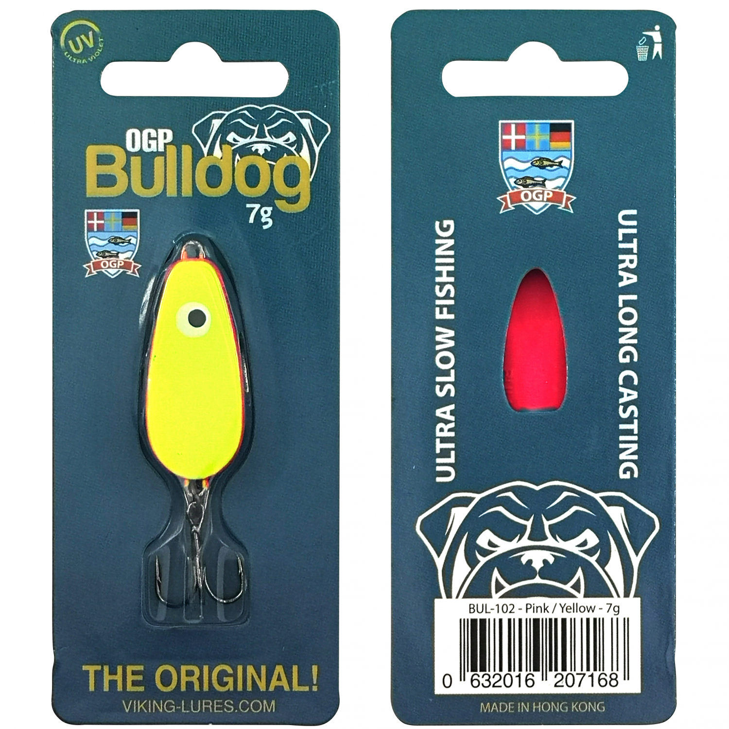 OGP Forellenköder Bulldog Mini (Pink Yellow Cross)