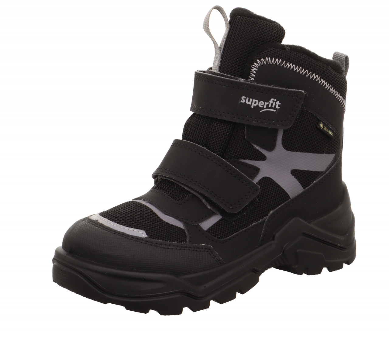 SNOW MAX - Schwarz/Hellgrau Boots mit Klettverschluss