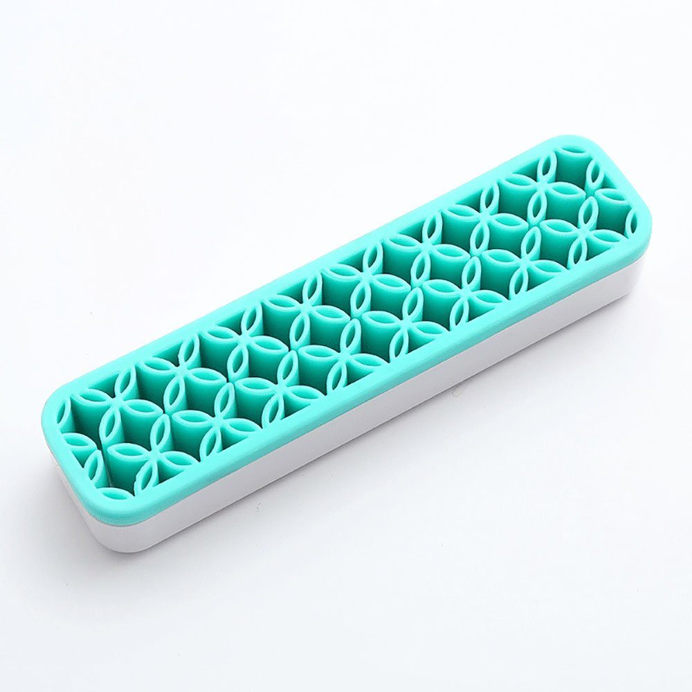 Runxizhou Kosmetikkoffer Pinselhalter Silikon Make-up Pinselhalter Organizer, Grün (1-tlg)