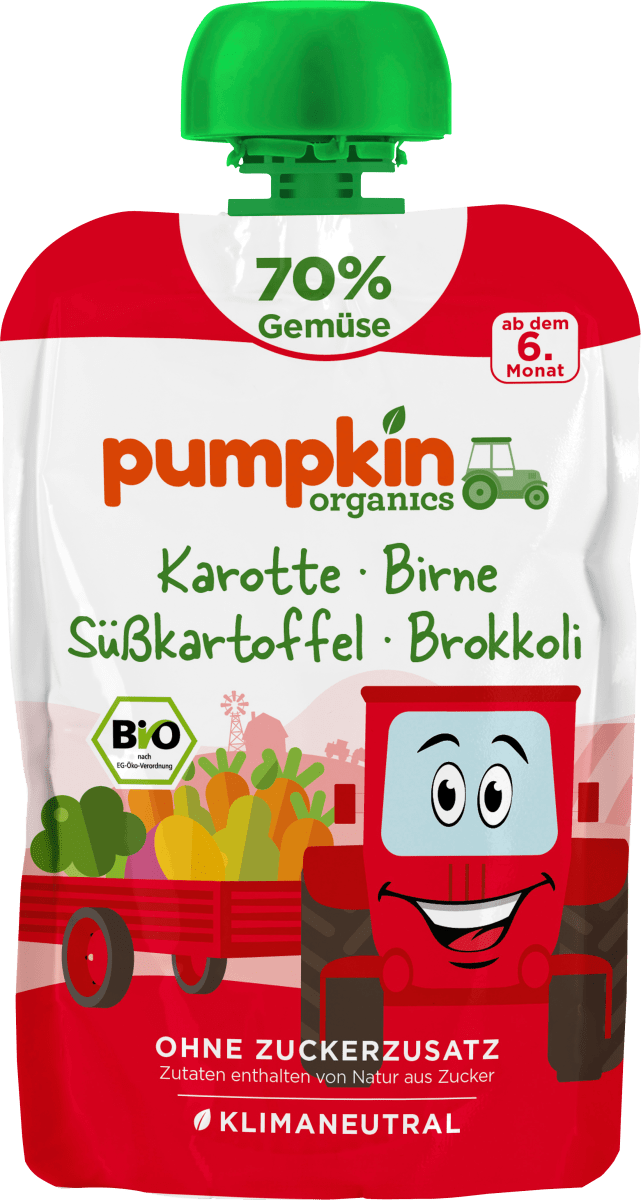 Quetschie Karotte, Birne, Süßkartoffel & Brokkoli, ab 6 Monaten, 100 g