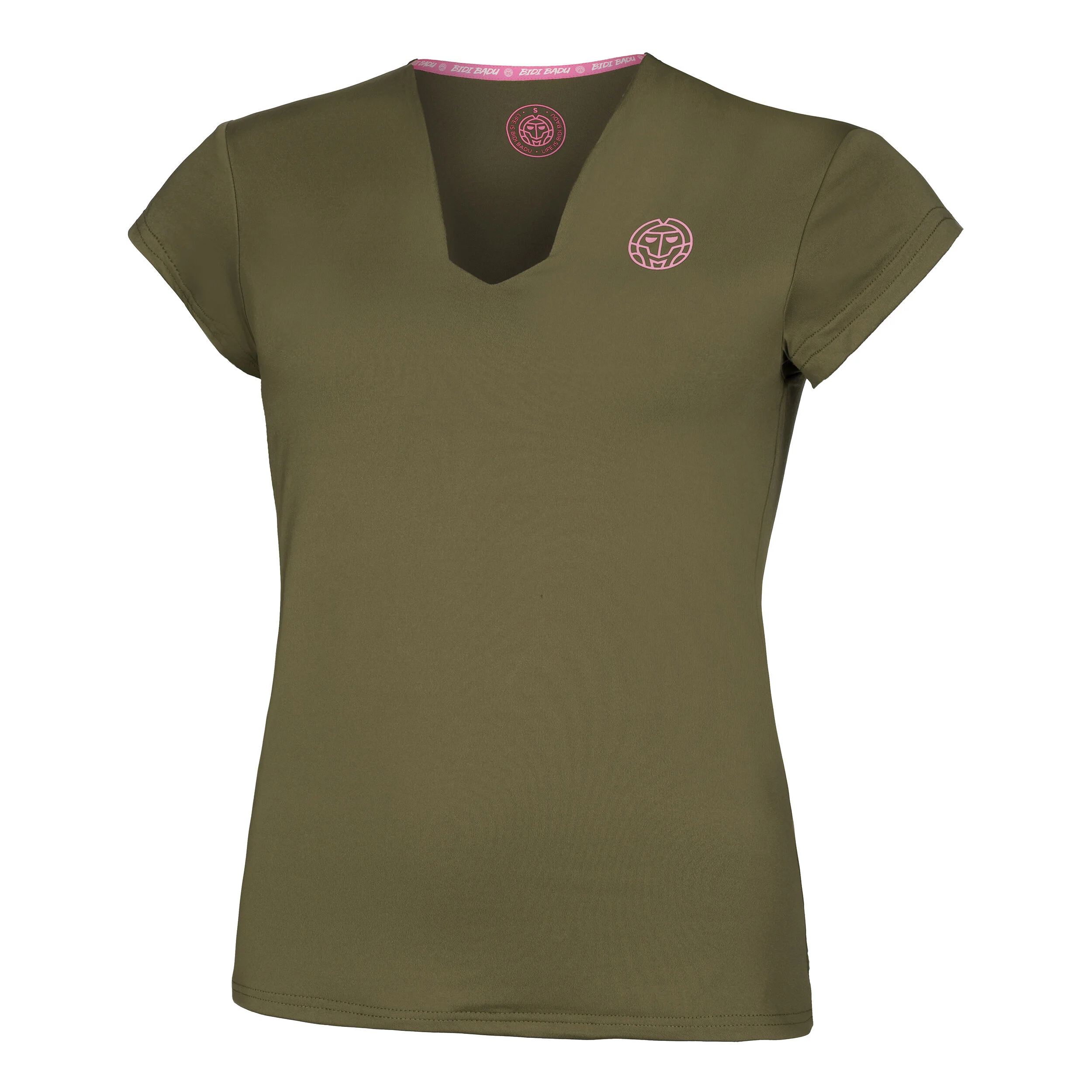Pure Wild V-Neck T-Shirt Damen - Oliv