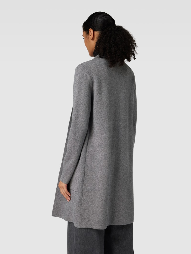 Longcardigan mit aufgesetzten Taschen Modell 'TASTY' in mittelgrau